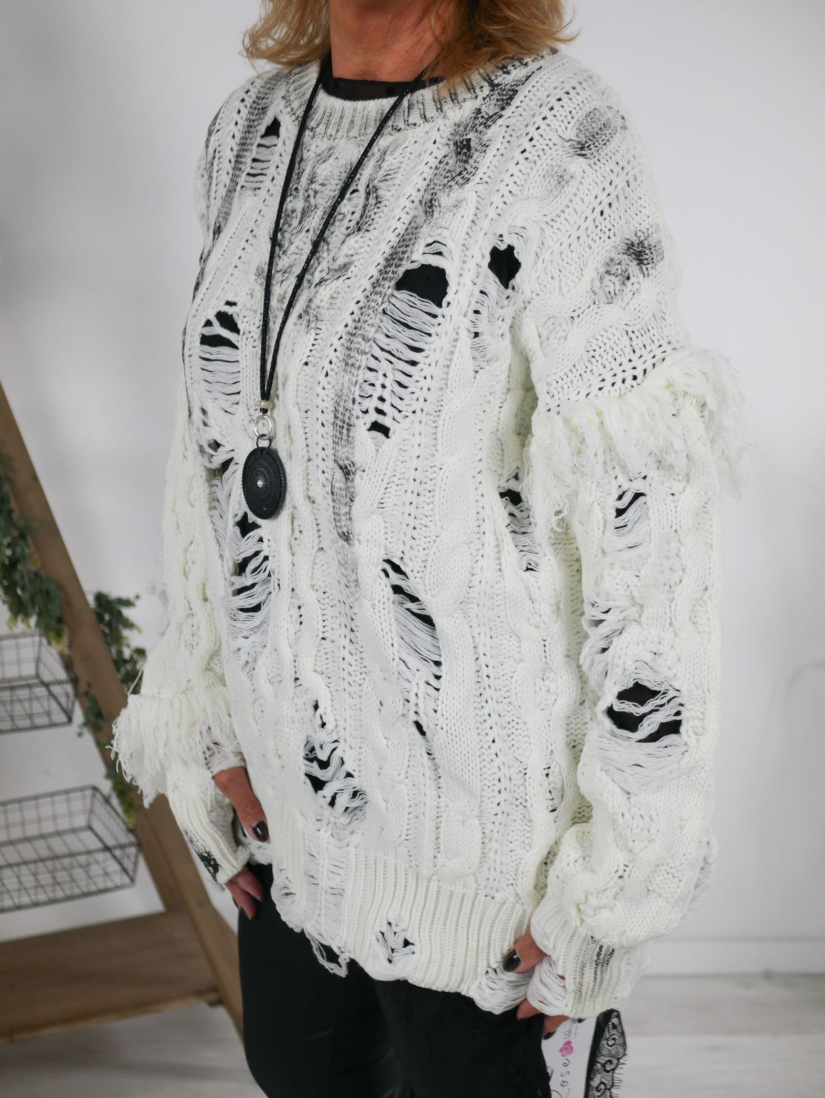 Strickpulli destroyed