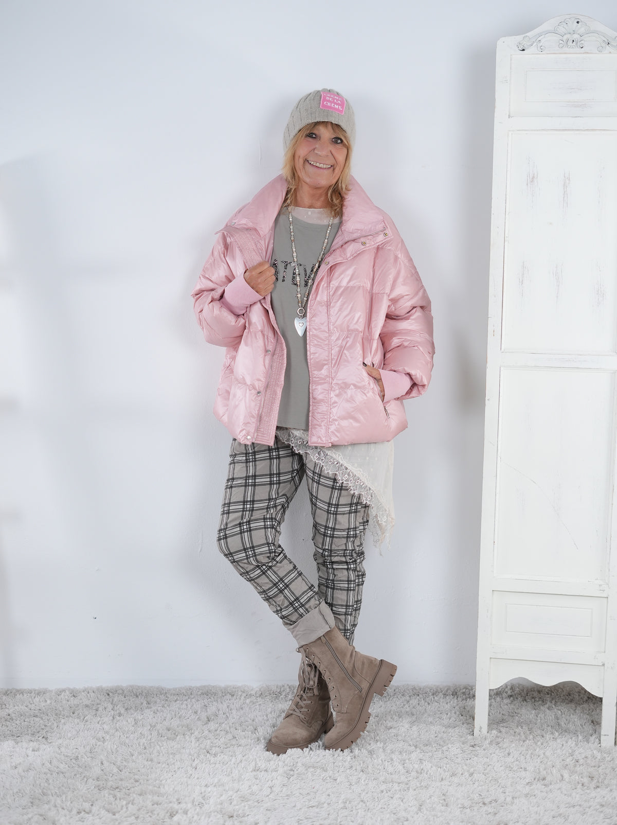 Outdoor Jacke mit Eingriffstaschen Altrosa