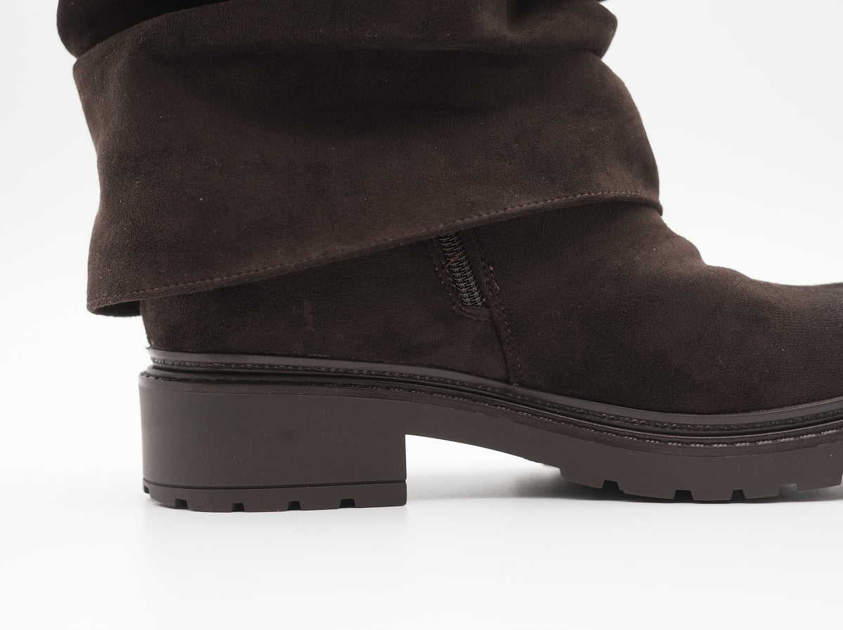 Stulpen Stiefel in Veloursleder-Optik