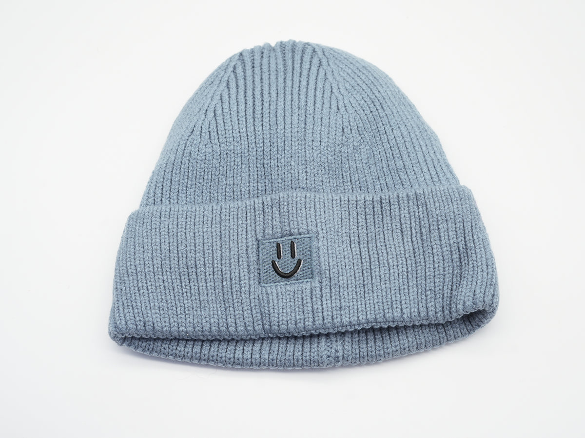weiche Mütze mit Smiley Patch Blau