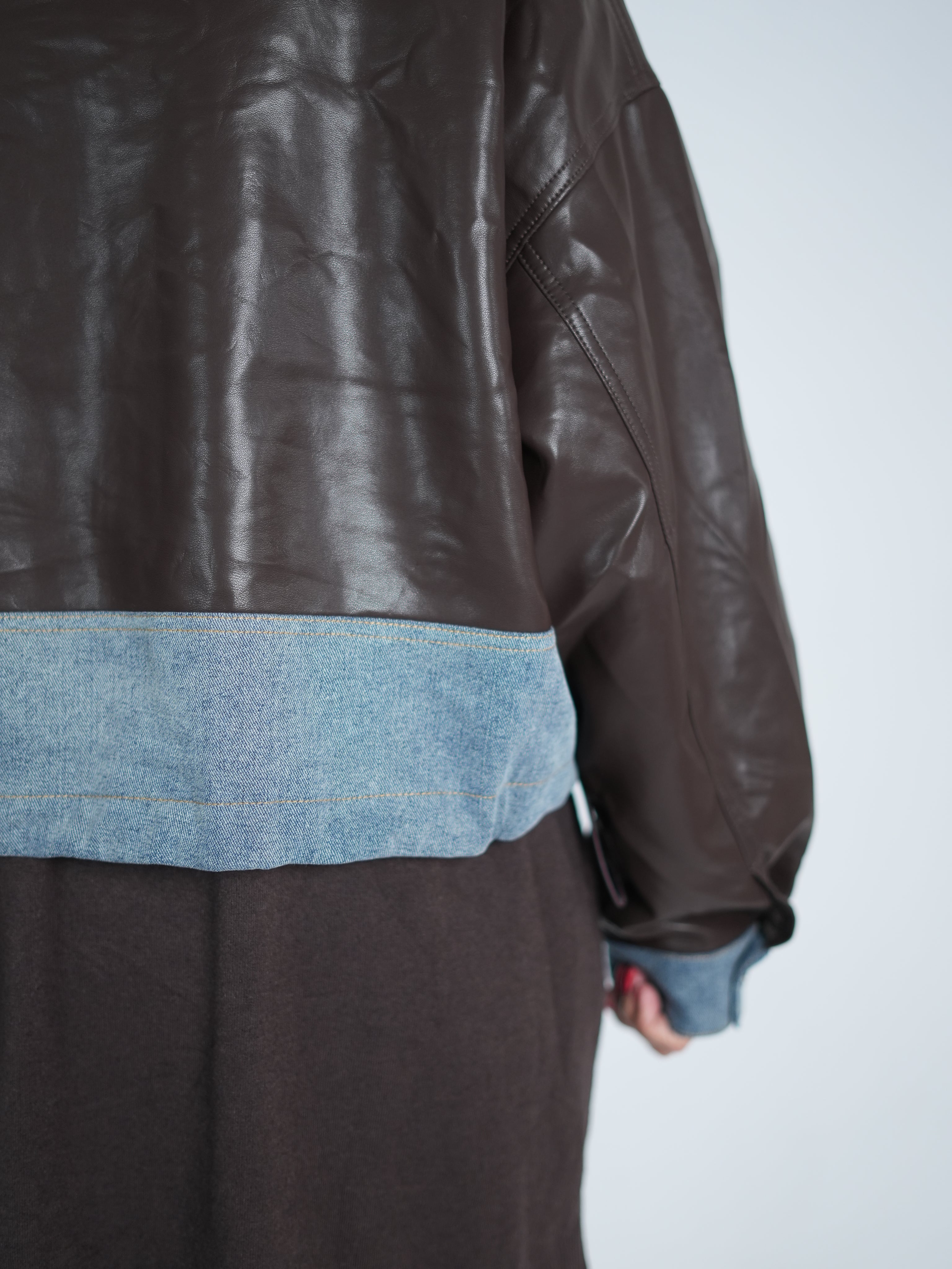 oversize Kunstlederjacke ~jeans~