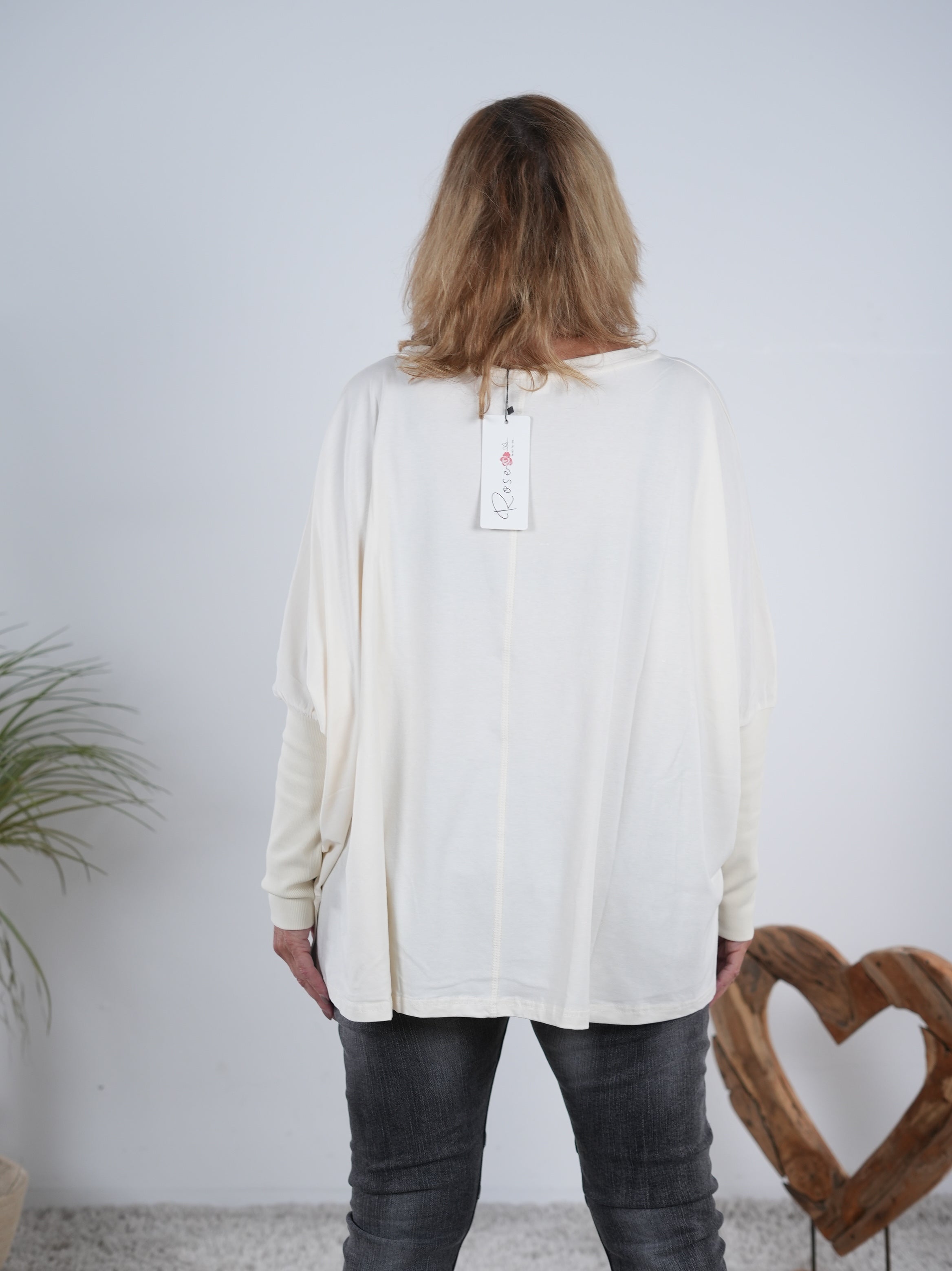 oversized Shirt mit Hingucker Motiv und Stulpenärmeln