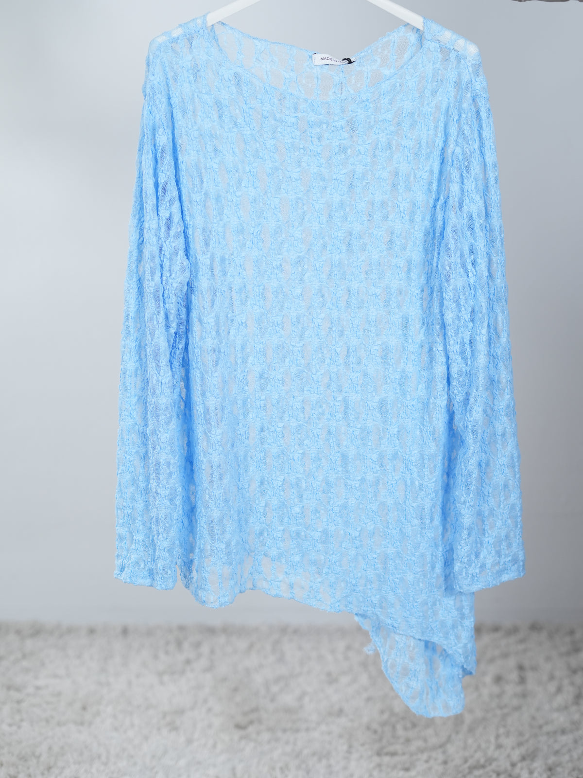 Asymmetrisch geschnittenes Unterzieh Top aus Spitze One Size (ca Größe 38-44) Dunkles Blau