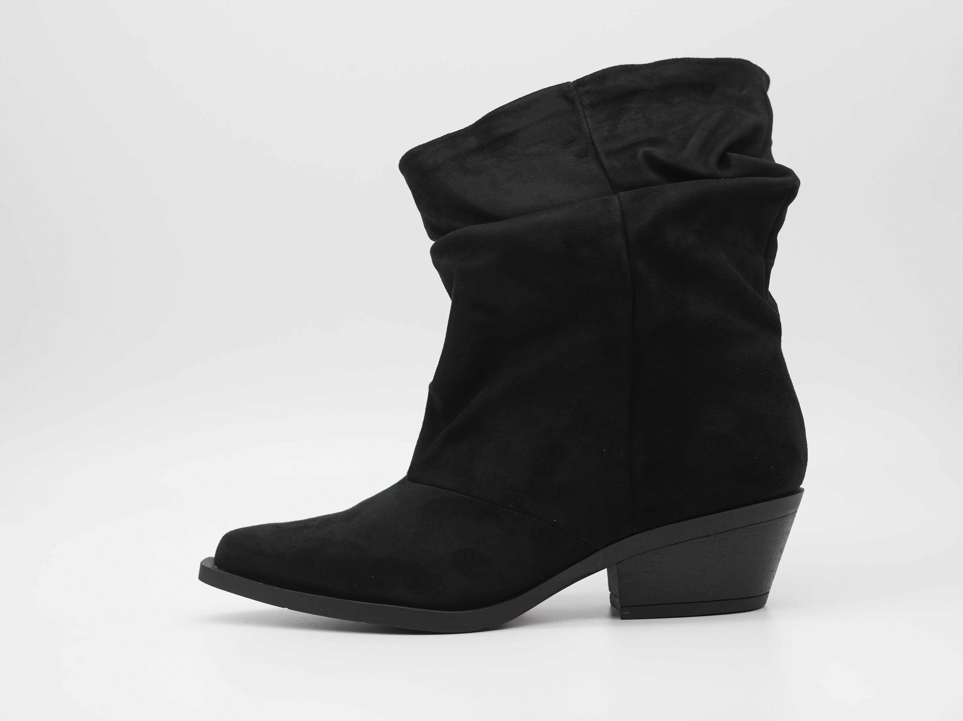 Westernboots mit weitem Schaft Schwarz