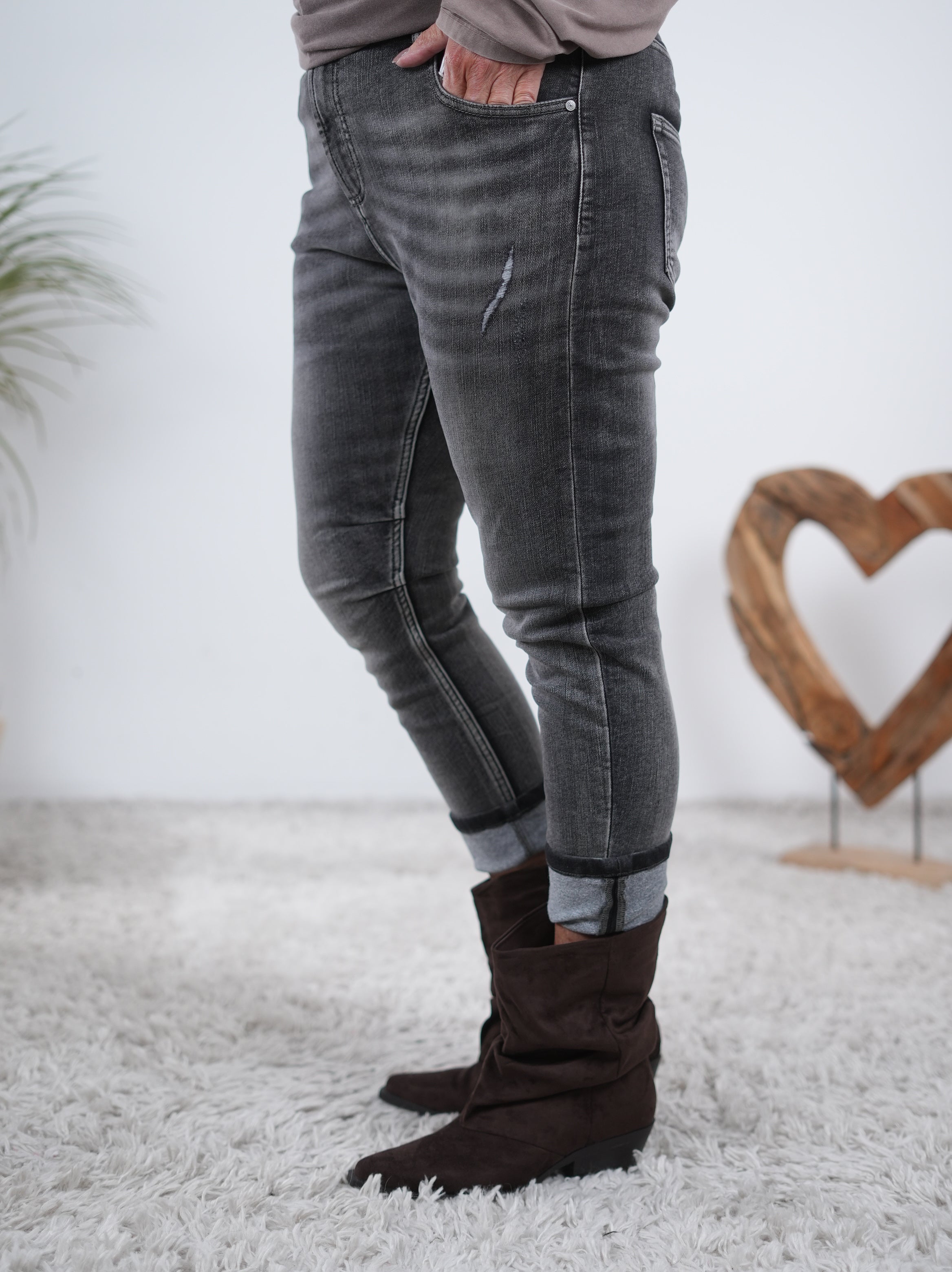 Basic Jeans, grau