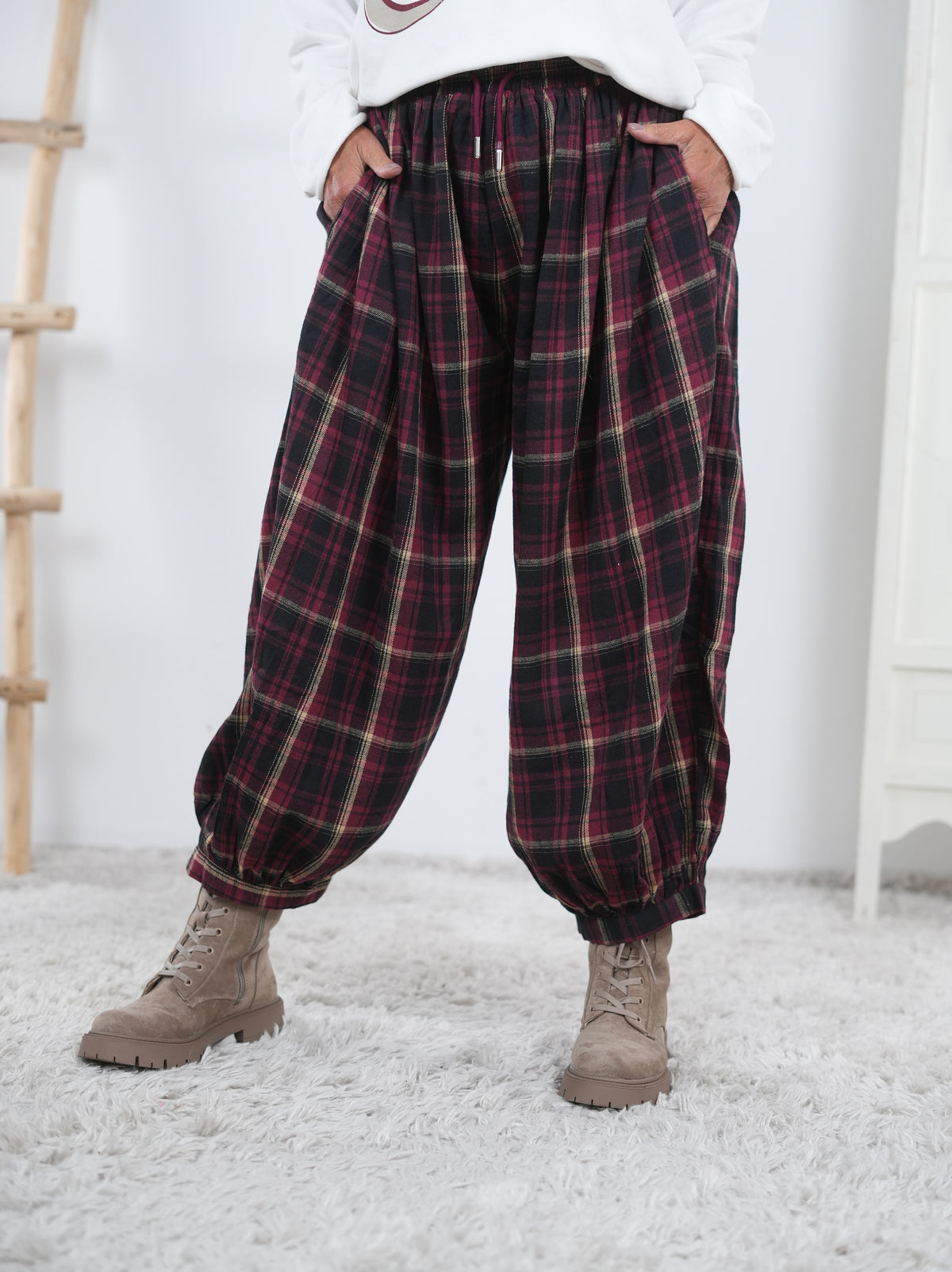 Flanell Pumphose, kariert