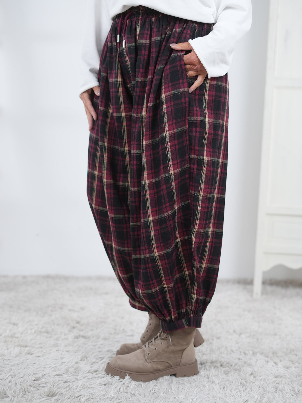 Flanell Pumphose, kariert