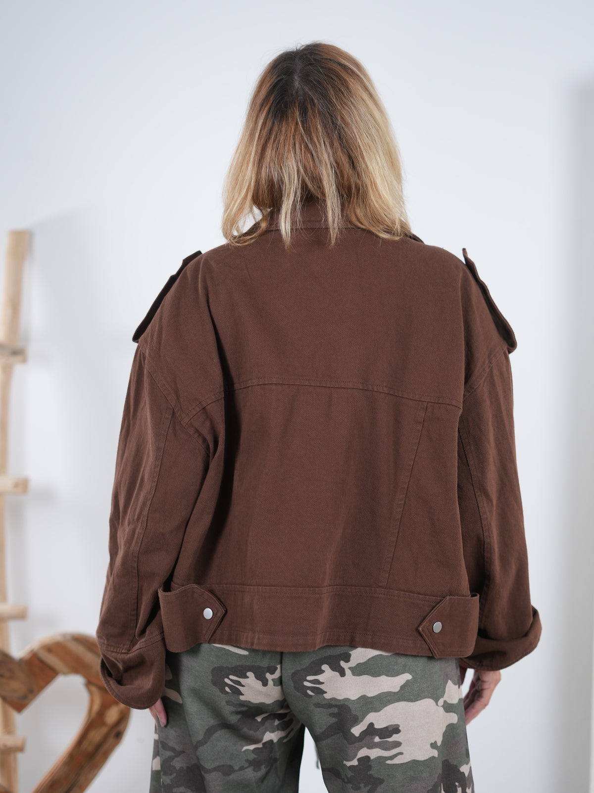 Jeans Jacke in lockerer Passform