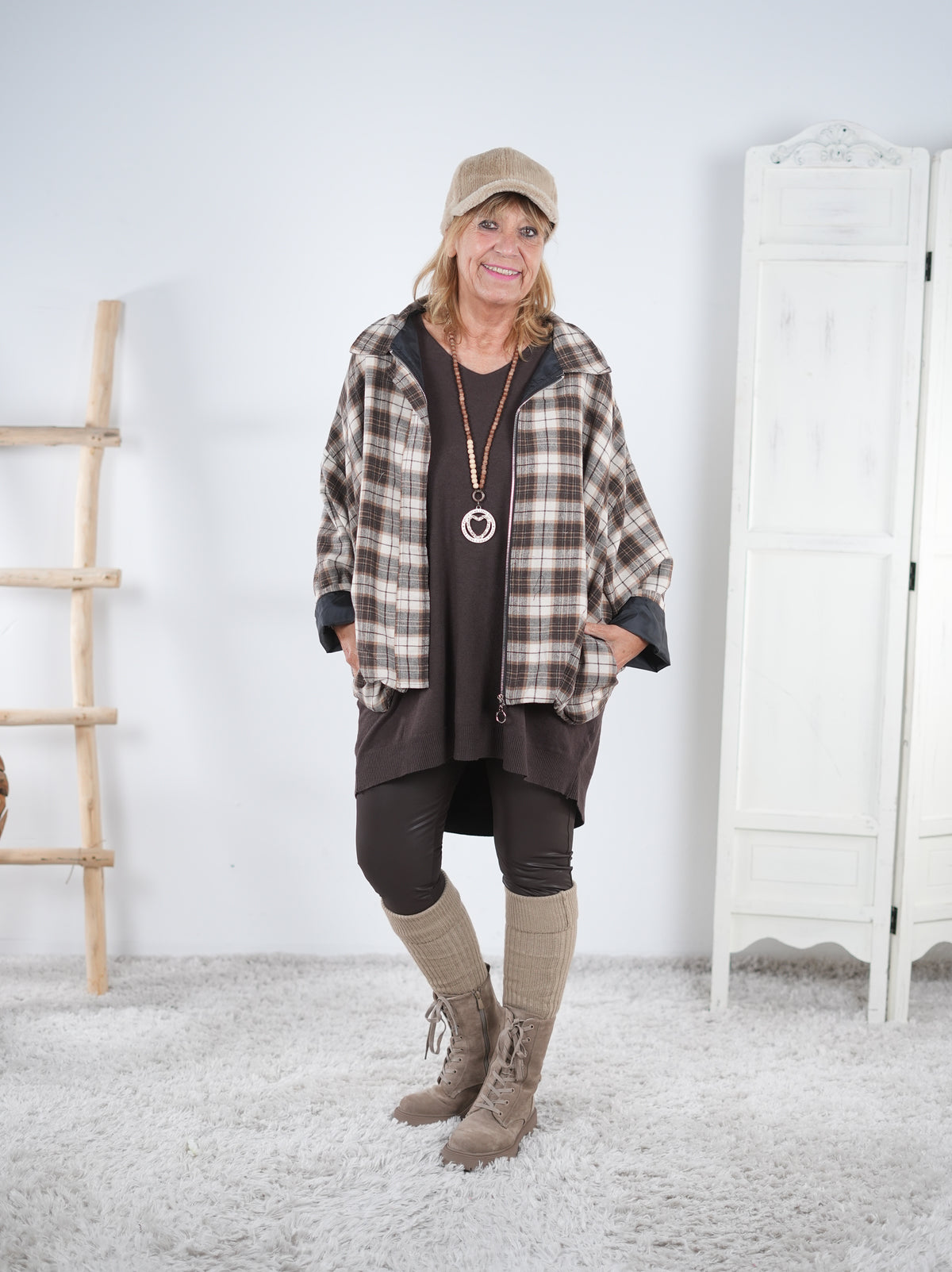 leichte Jacke im Flanell Stil, kariert