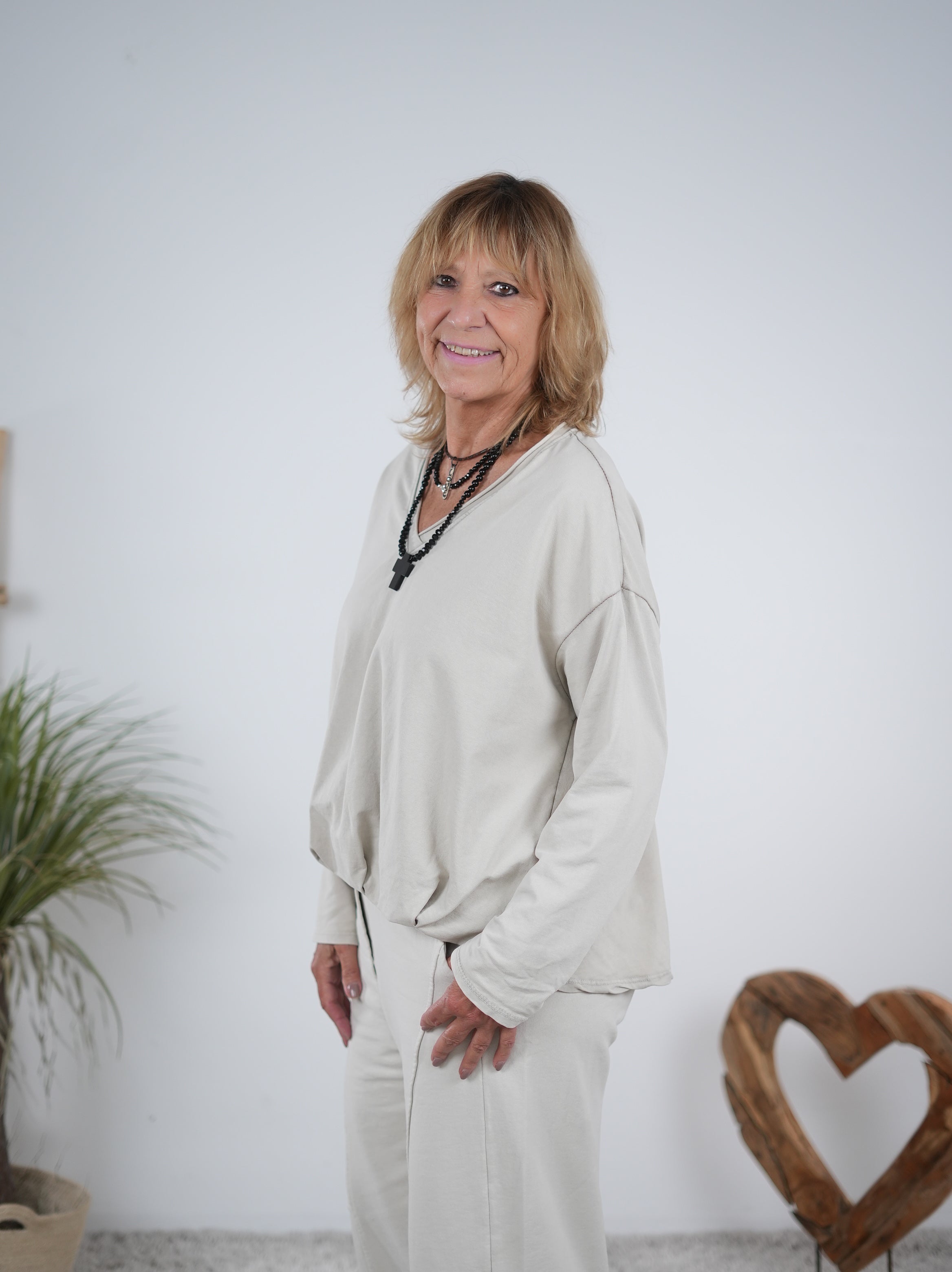 Langarm Shirt mit Ballon Abschluss