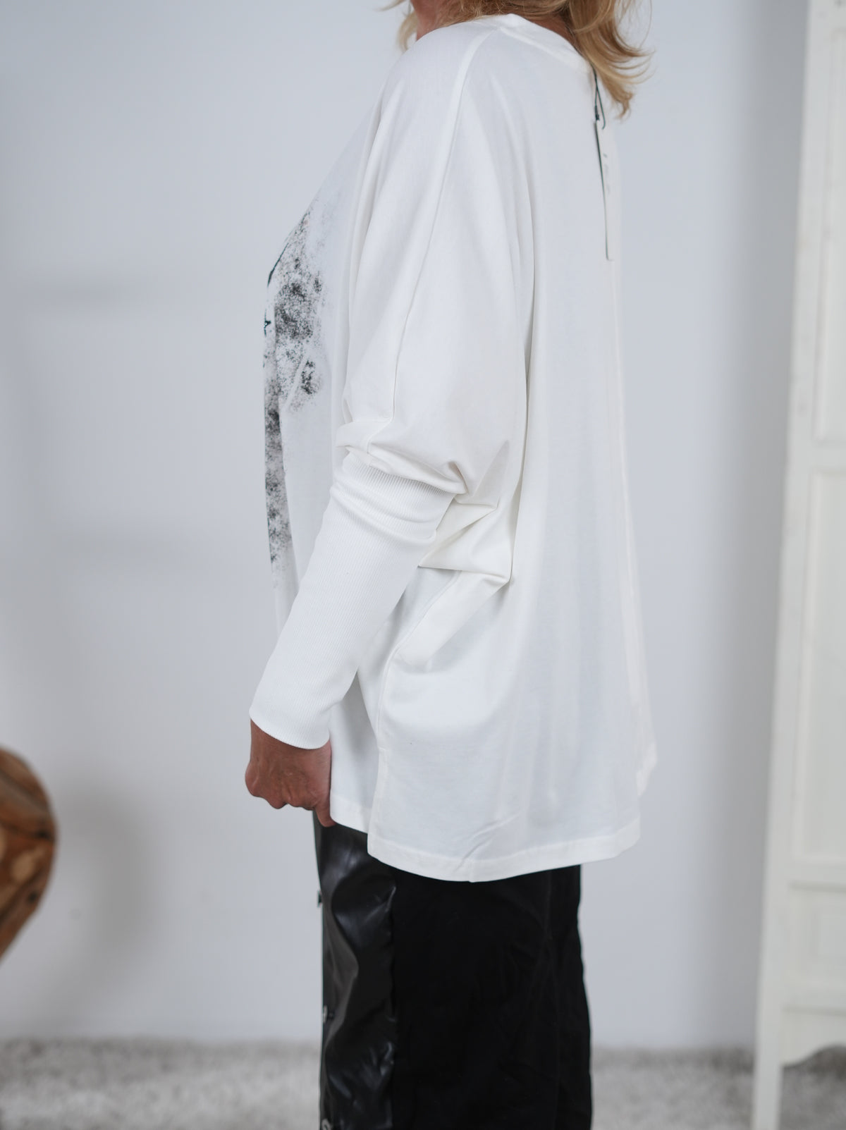 langarm Shirt mit Motiv und Stulpenärmeln