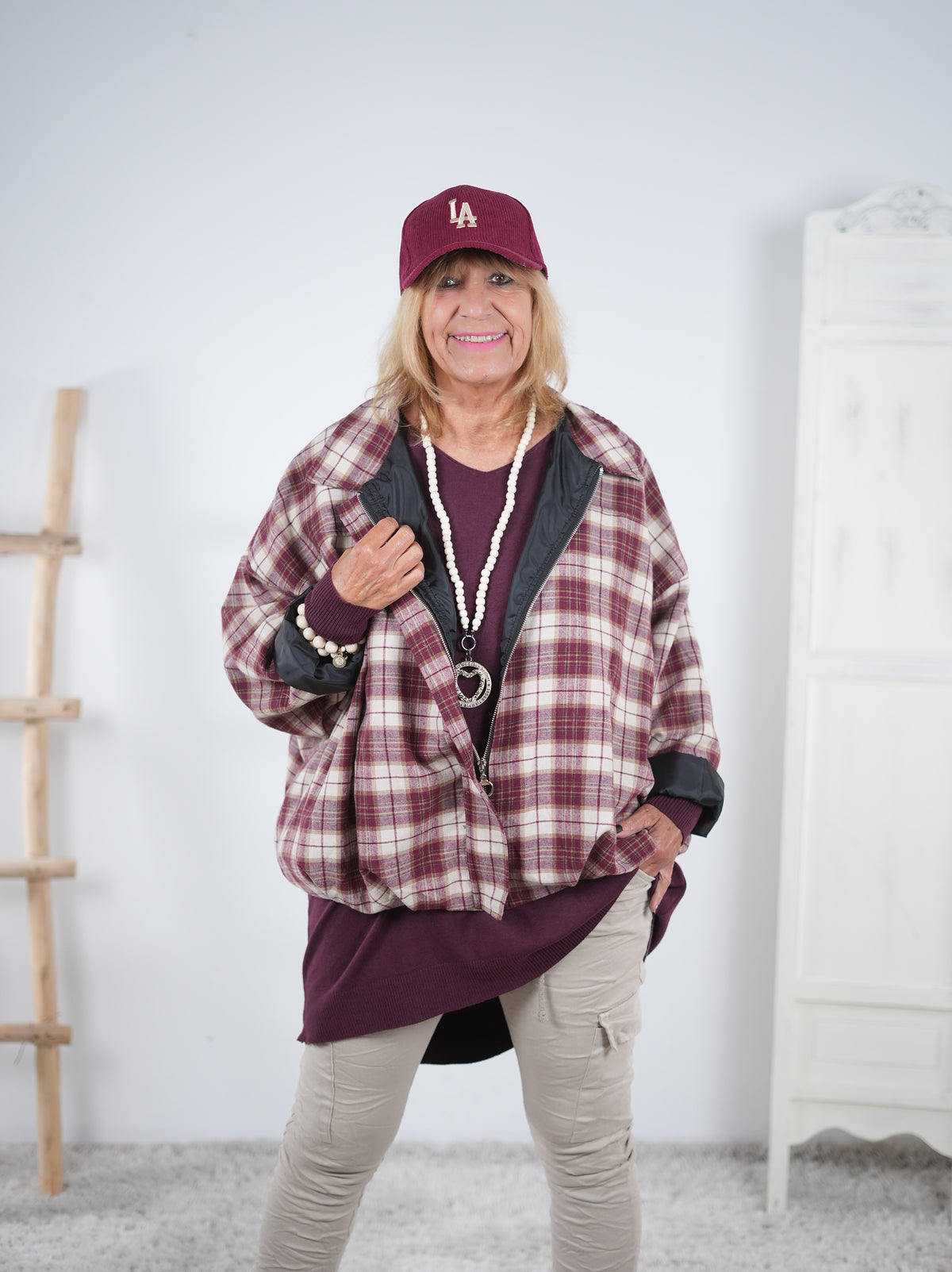 leichte Jacke im Flanell Stil, kariert