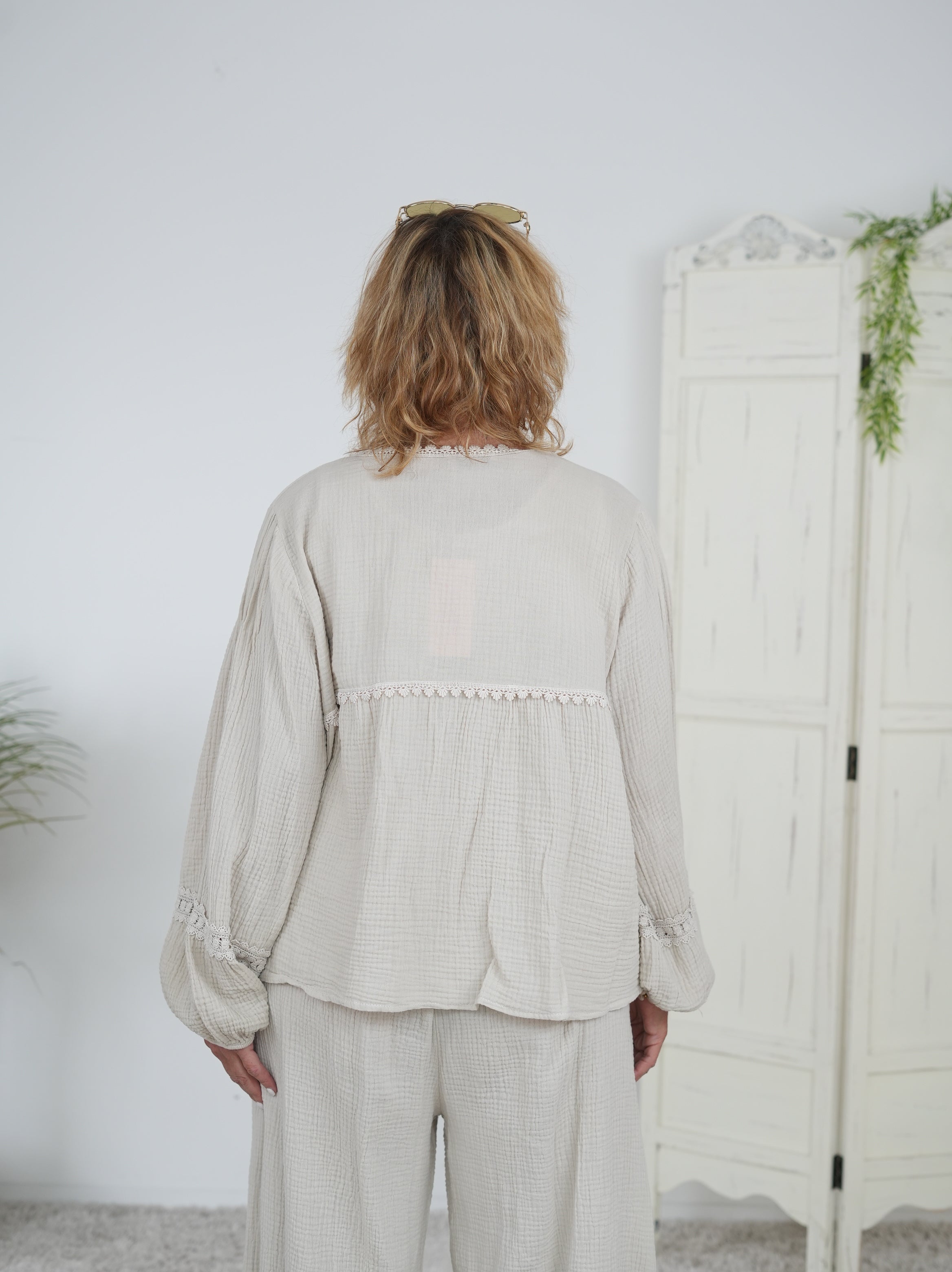 Leichte Musselin Bluse im Boho Style