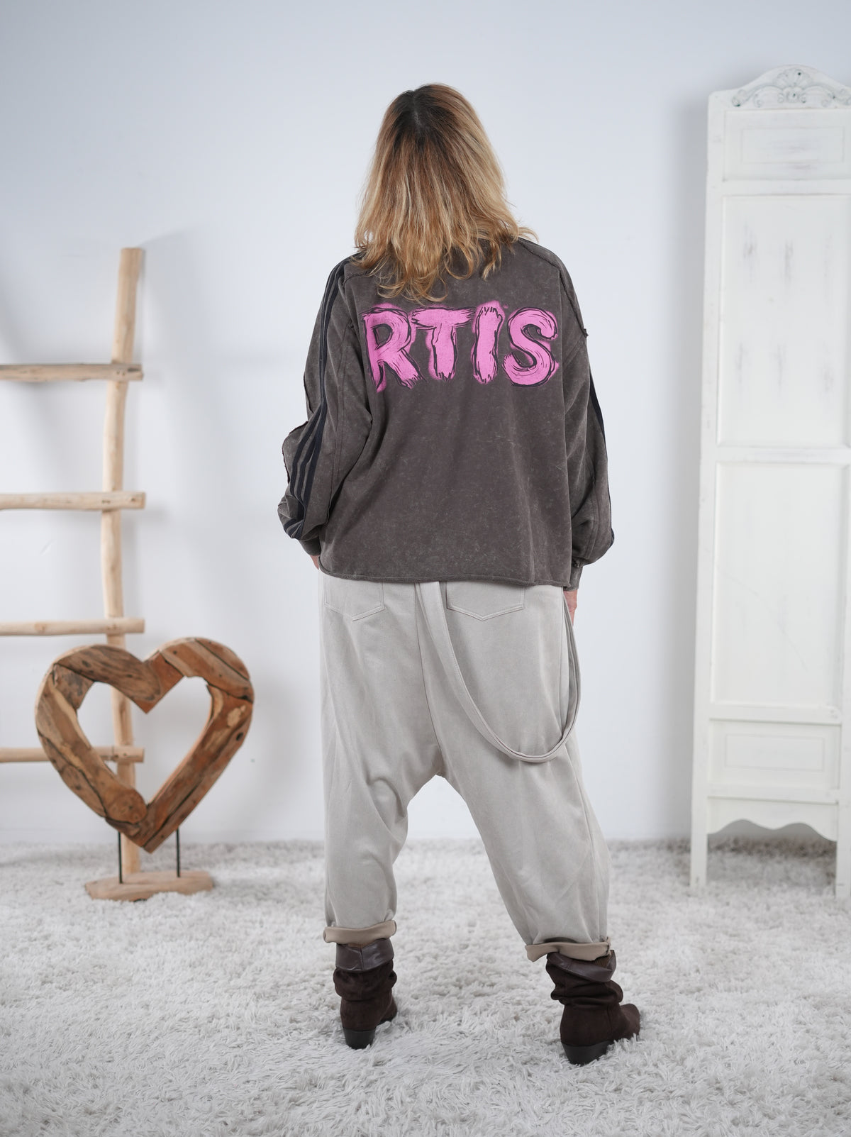 oversize Sweaty mit buntem Print