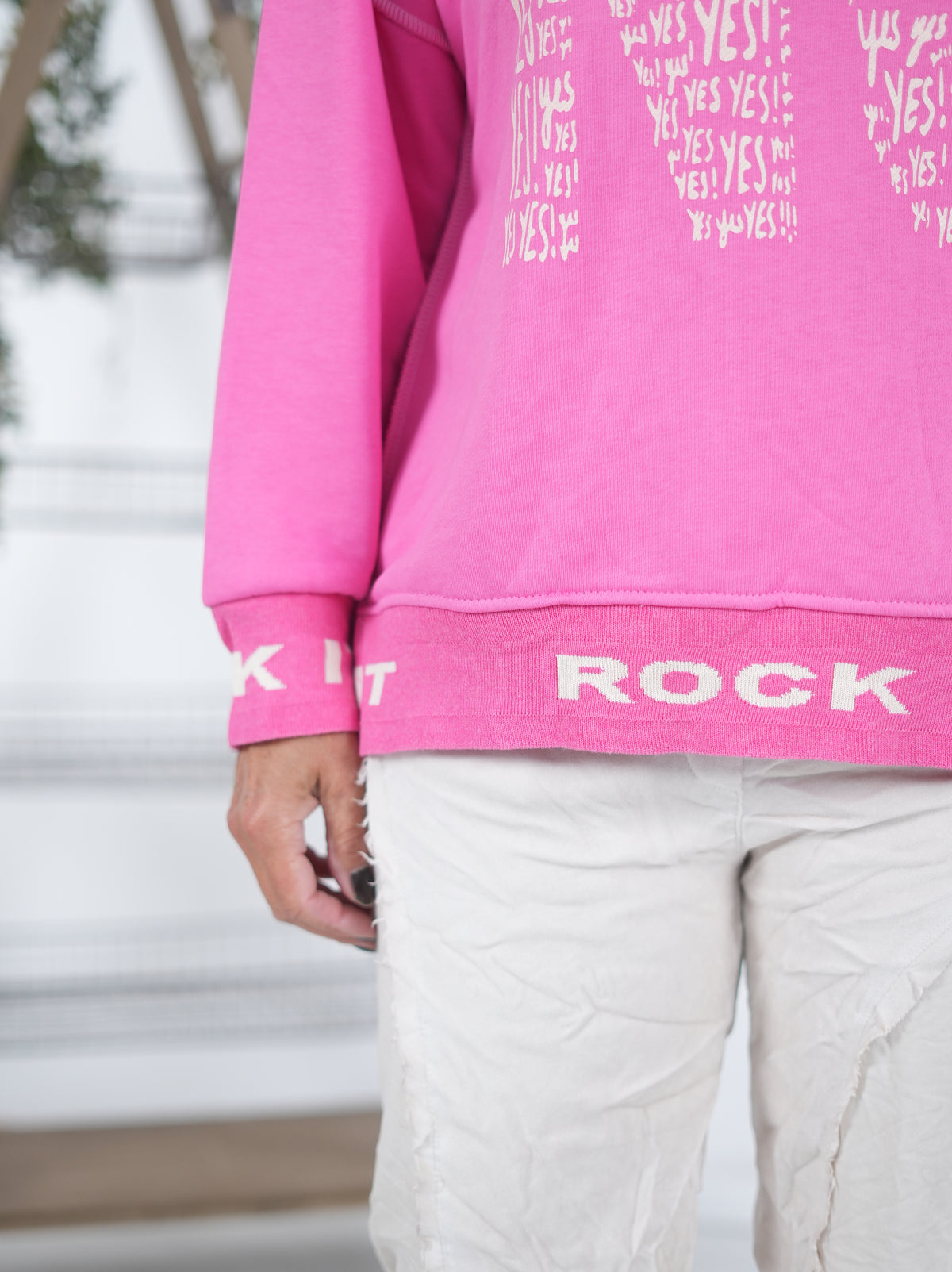 sportliches Sweatshirt mit Ärmelbündchen