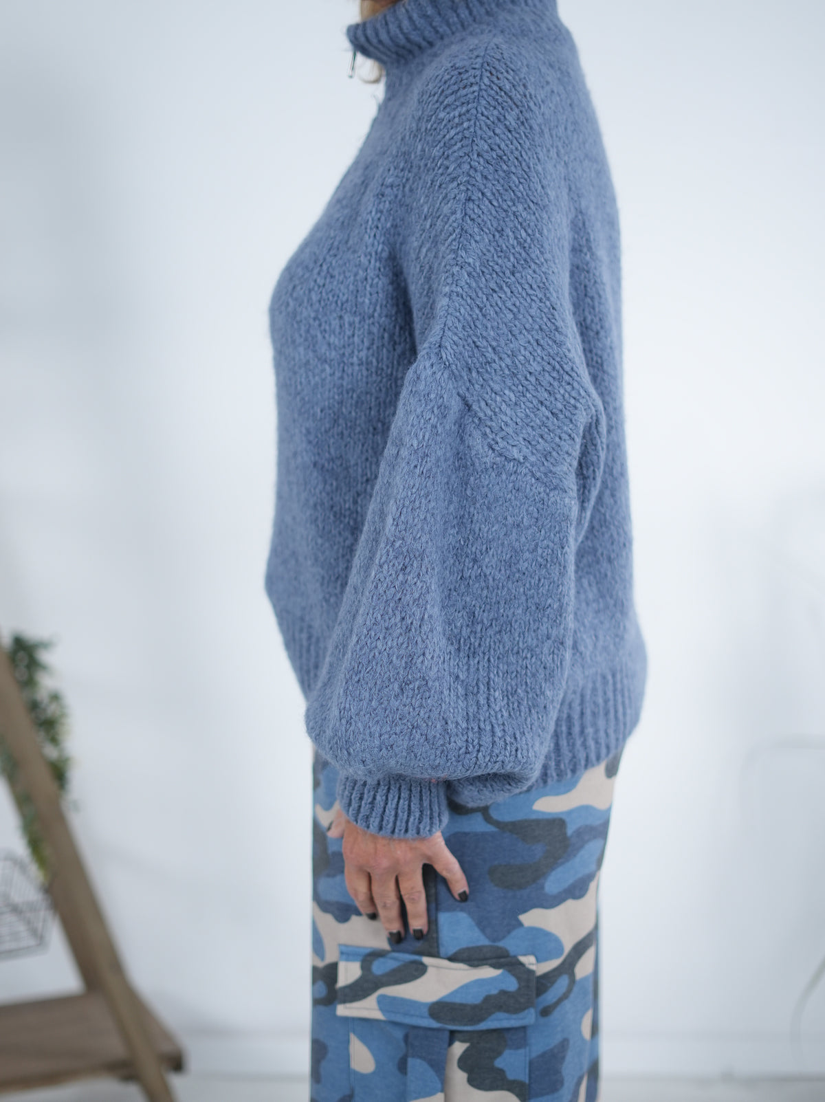 Weicher Strickpulli mit Reißverschluss
