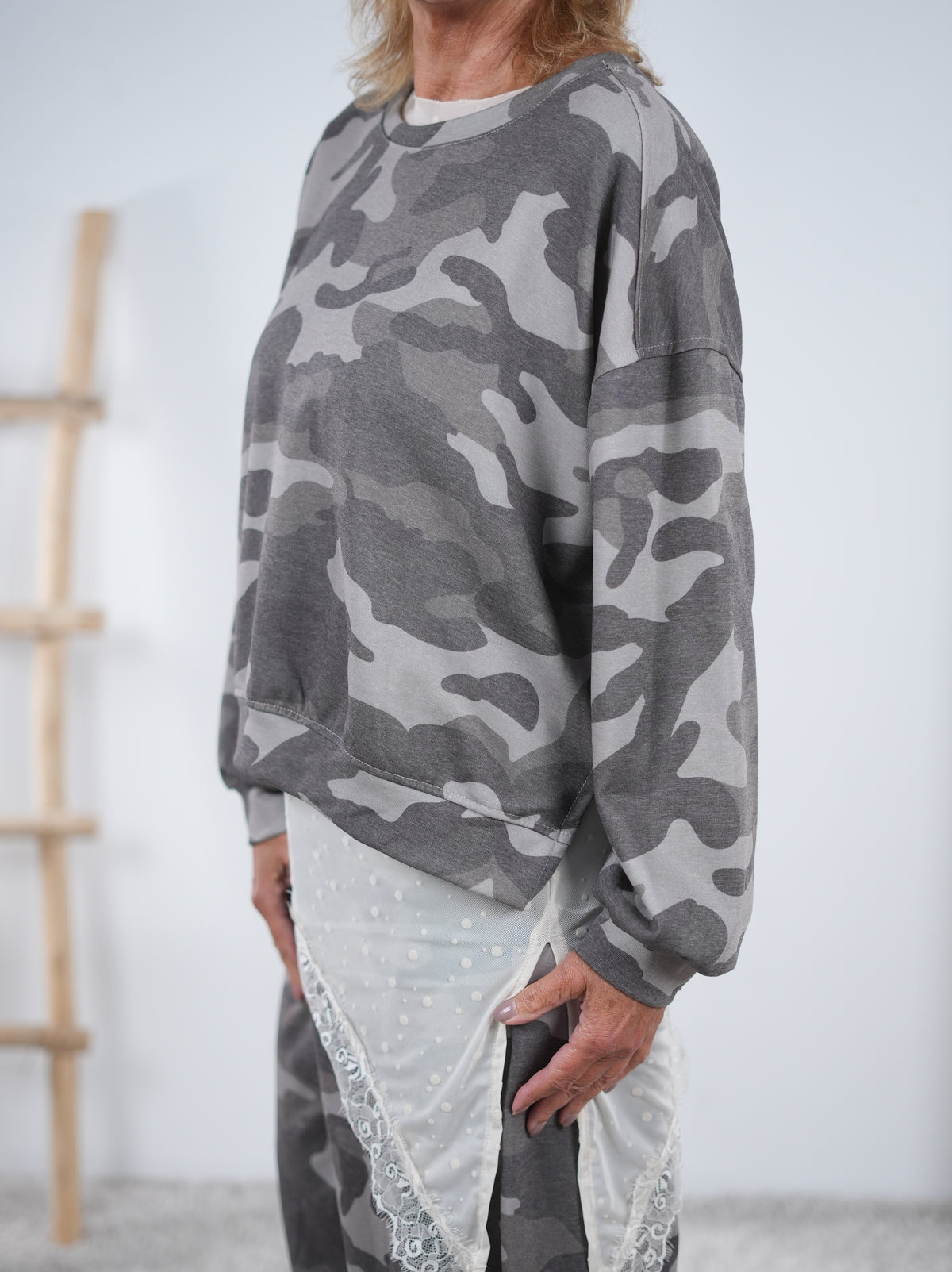 Weiches Sweatshirt im Camouflage Look