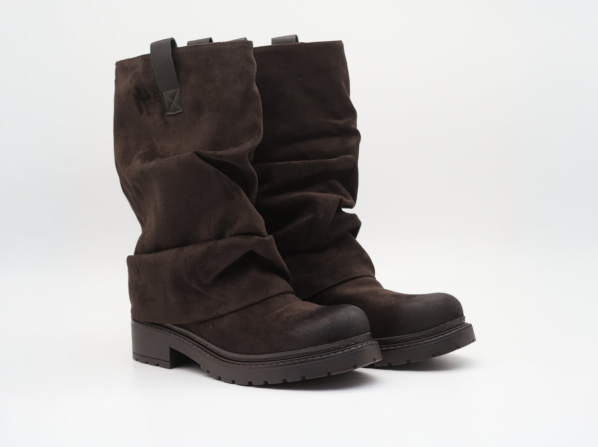 Stulpen Stiefel in Veloursleder-Optik