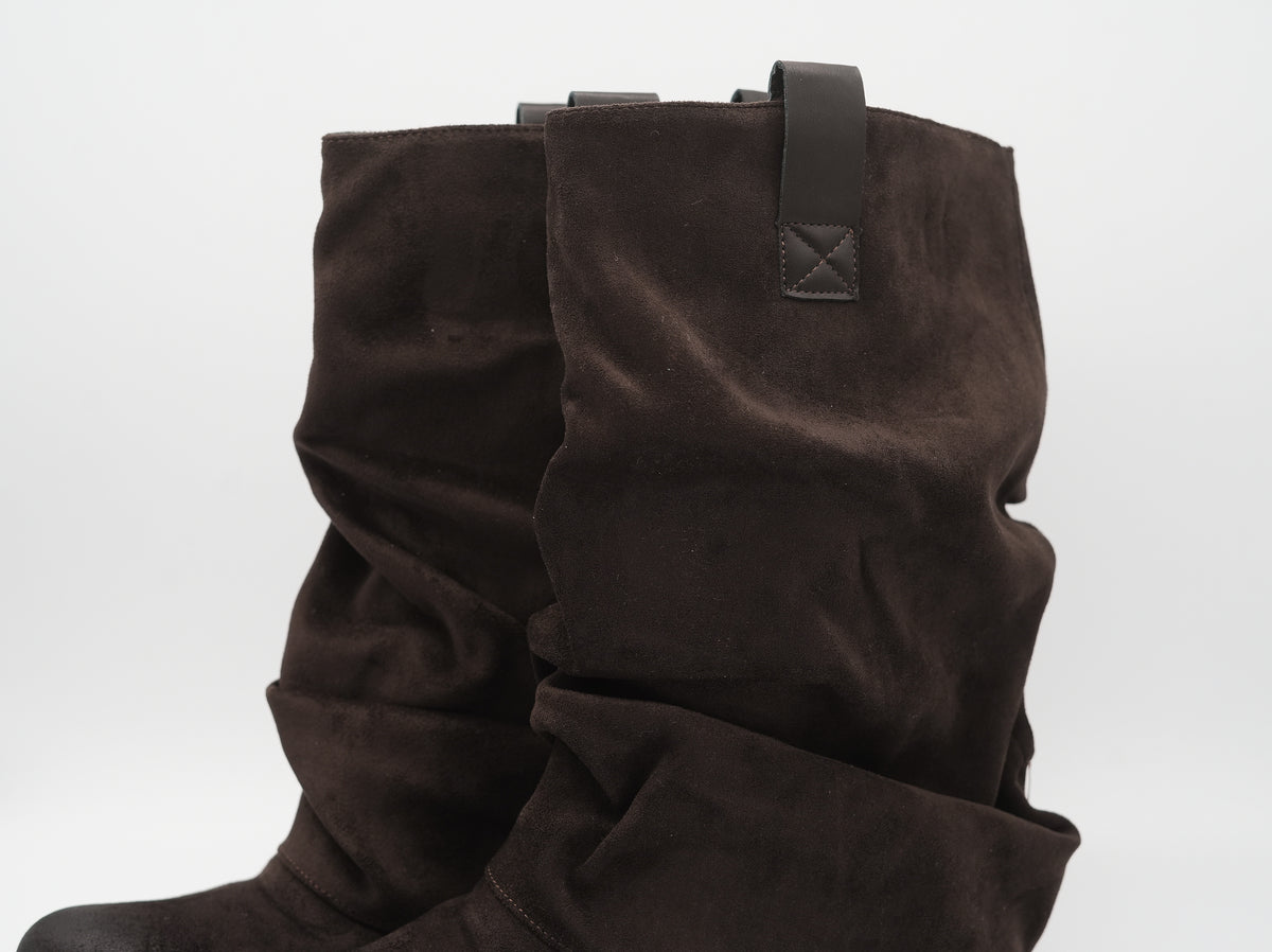 Stulpen Stiefel in Veloursleder-Optik