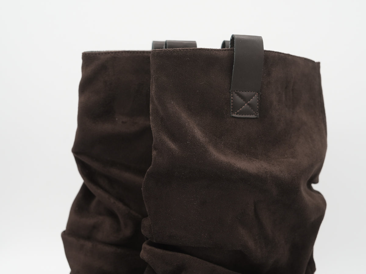 Stulpen Stiefel in Veloursleder-Optik