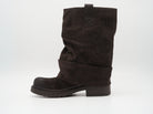 Stulpen Stiefel in Veloursleder-Optik