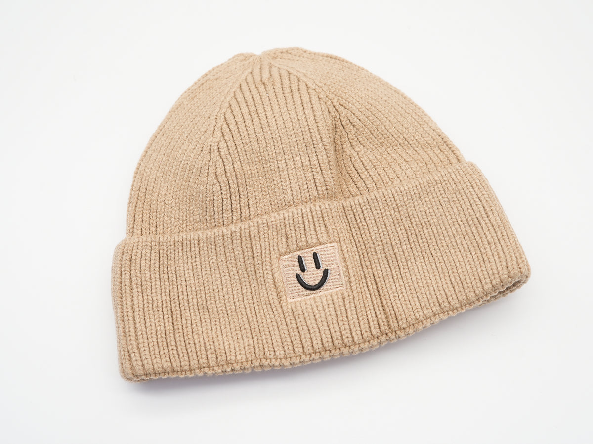 weiche Mütze mit Smiley Patch Camel