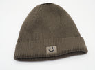 weiche Mütze mit Smiley Patch Olive Schoko