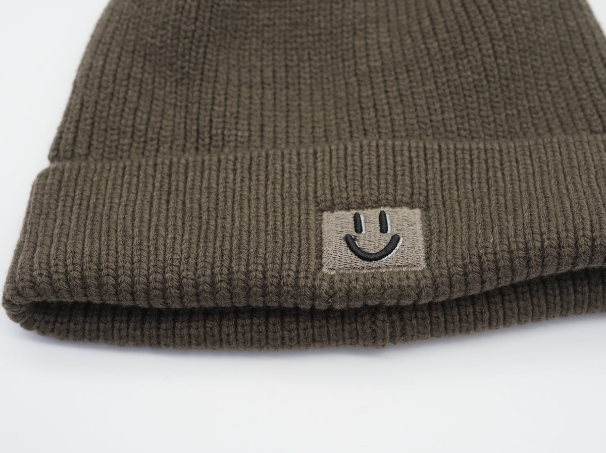 weiche Mütze mit Smiley Patch