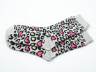 Socken ~leo~ Grau mit pinken Herzen