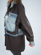 oversize Kunstlederjacke ~jeans~