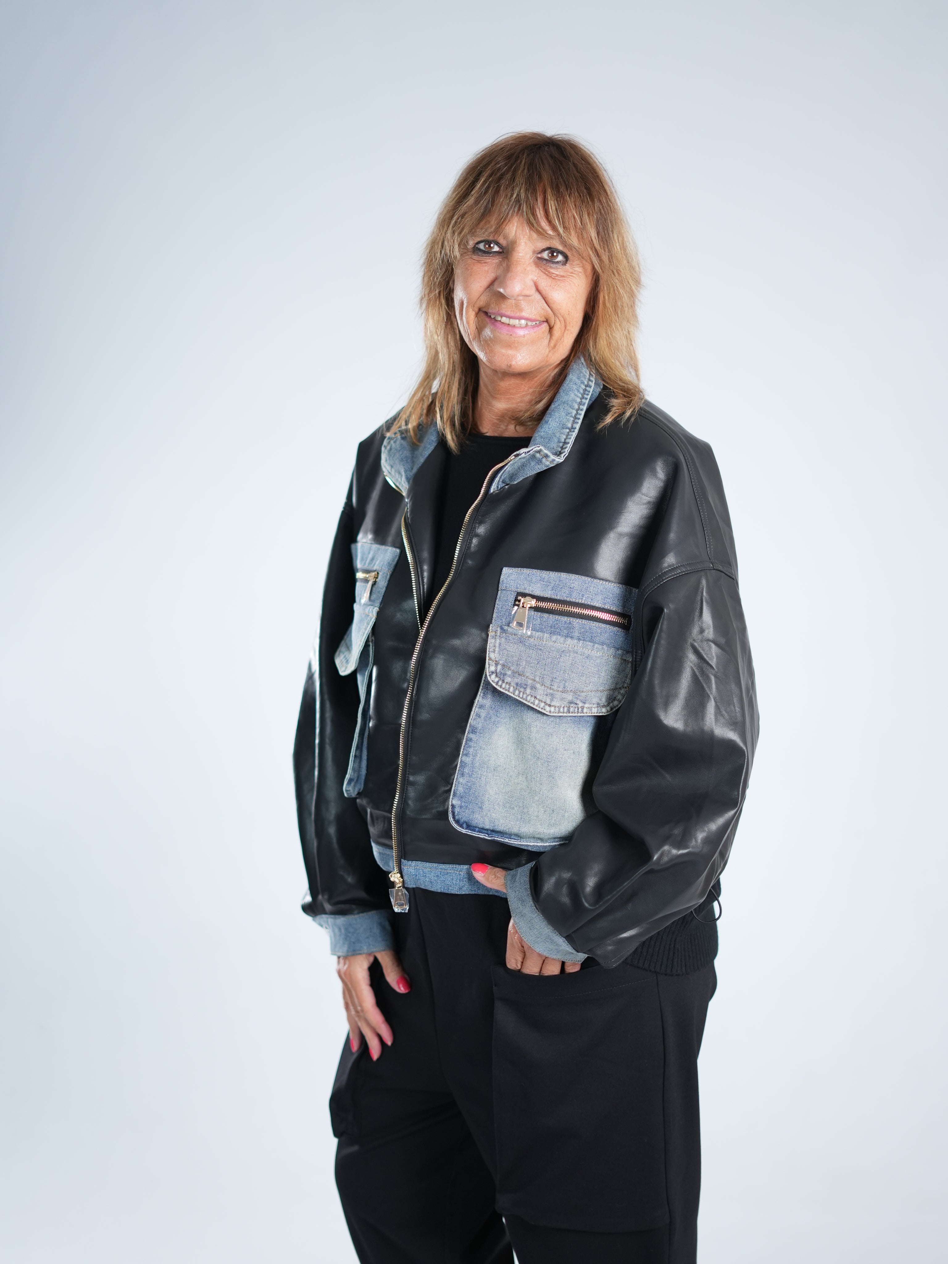 oversize Kunstlederjacke ~jeans~