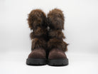 Boots mit Kunstfell und Schnallen