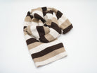 Weicher Schal, gestreift Beige