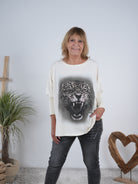 oversized Shirt mit Hingucker Motiv und Stulpenärmeln