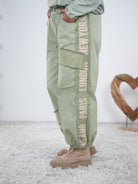Wide Leg Pants mit Gummibund am Beinabschluss
