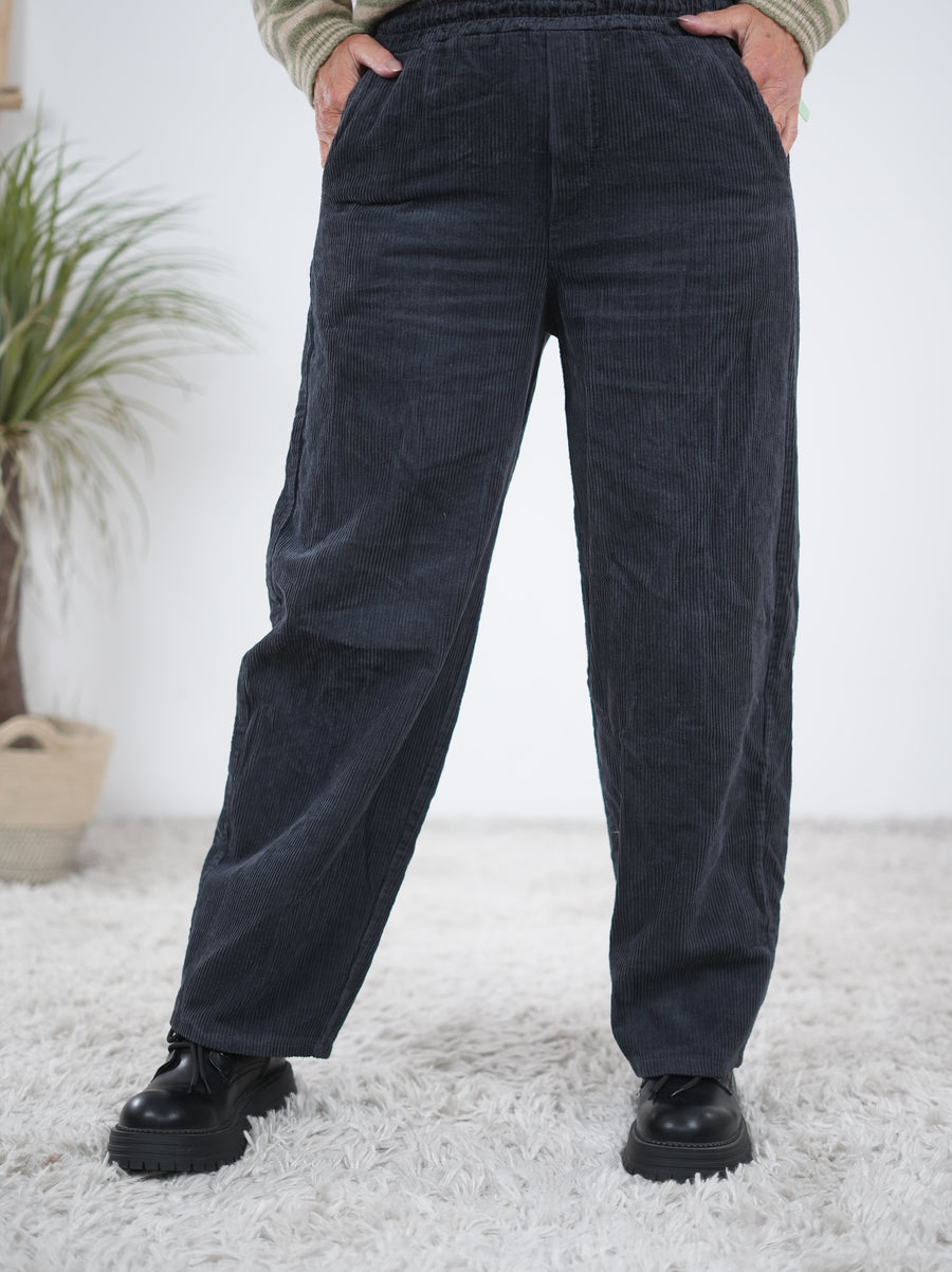 Wide Leg Hose aus Kord