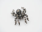 Brosche in Spinnenform mit Strass