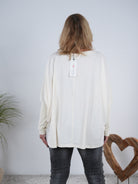 oversized Shirt mit Hingucker Motiv und Stulpenärmeln
