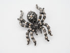 Brosche in Spinnenform mit Strass