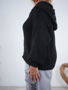 Lässige Strickjacke mit Kapuze