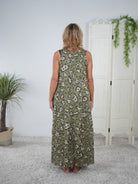 Sommerkleid mit Raffung im Leo Look