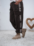 Wide Leg Pants mit Gummibund am Beinabschluss