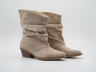 Westernboots mit weitem Schaft Beige