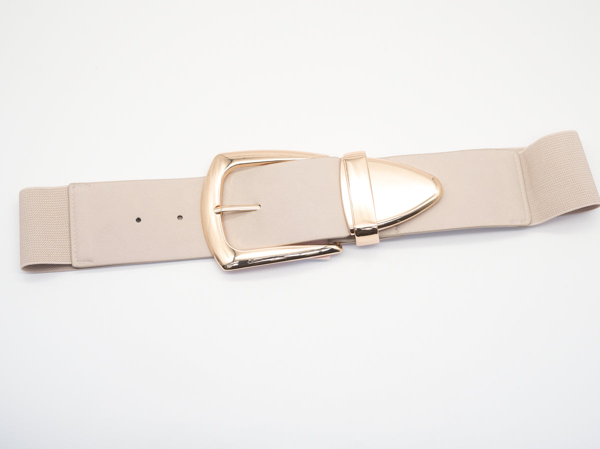 Stretch Gürtel in verschiedenen Herbst Farben Beige Gold