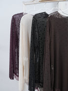 asymmetrisch geschnittenes Basic Shirt aus Mesh