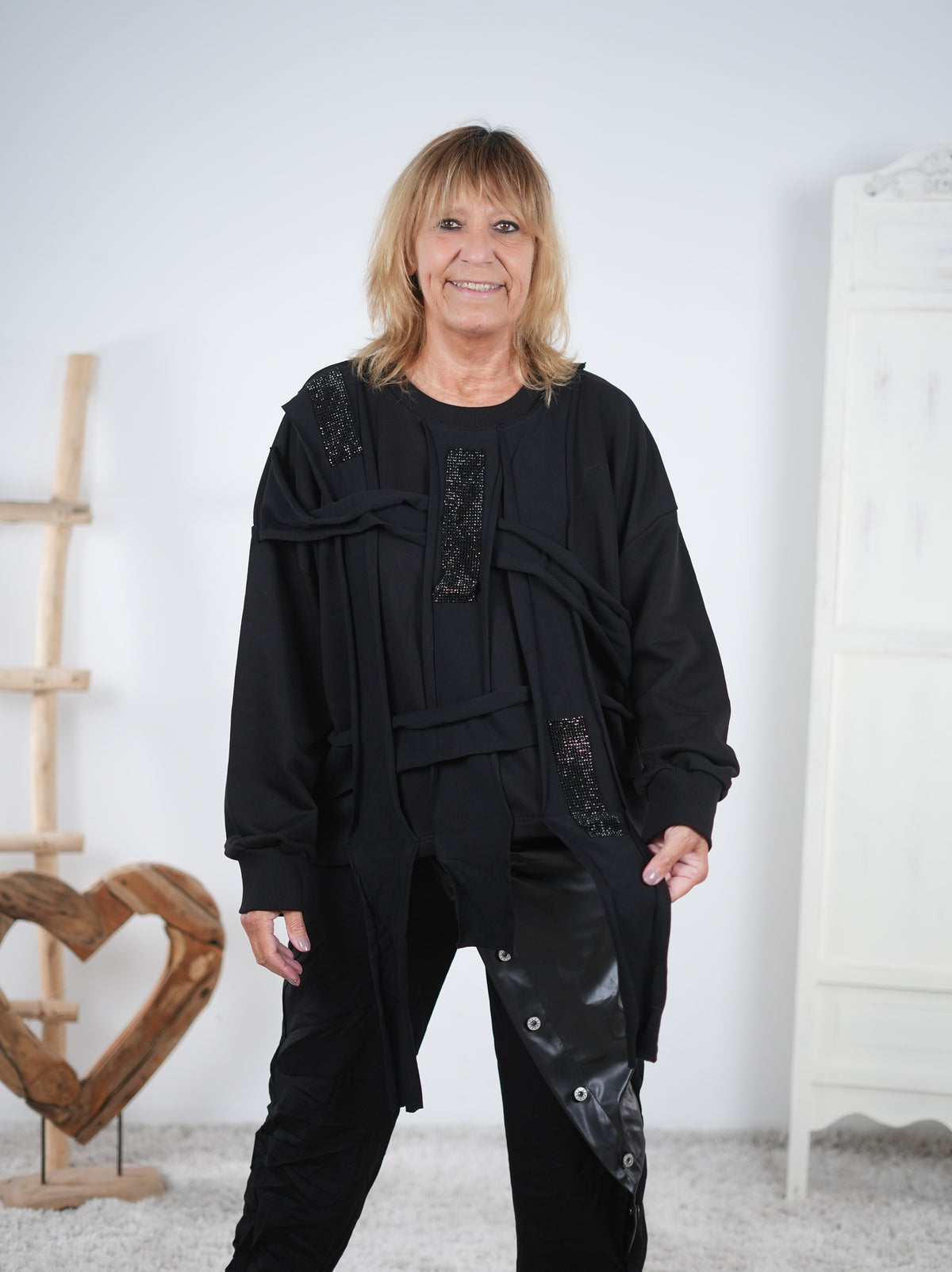 asymmetrisch geschnittenes Sweaty
