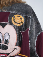 Ausgefallene College Jacke aus Jeans mit Hingucker Motiv