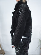 Ausgefallene Jeans Jacke mit verschiedenen Pailletten