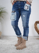 ausgefallene Jeans mit kleiner Jeans Tasche
