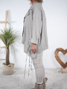 ausgefallener Blazer mit seitlicher Schnürung